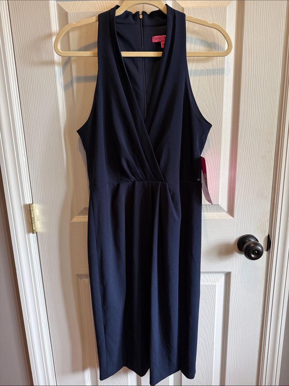 Betsey Johnson Navy Sleeveless Midi Dress